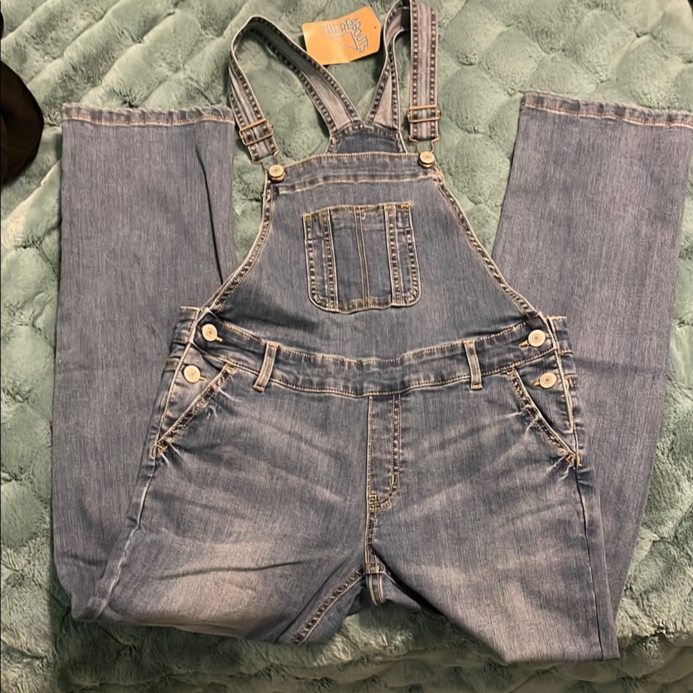 Denim Overalls with Adjustable Straps